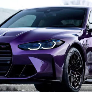 front side metallic purple