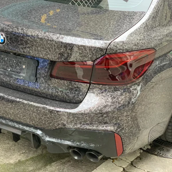 Forged Carbon Black Vehicle Wrap (PET liner) - Image 4