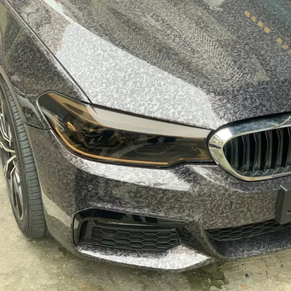 Forged Carbon Black Vehicle Wrap (PET liner) - Image 2