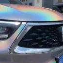 Gloss Iridescent Silver Car Wrap Colors