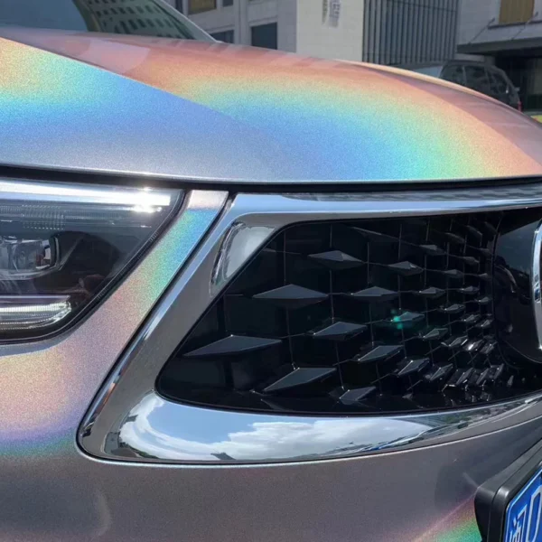 Gloss Iridescent Silver Car Wrap Colors - Image 4