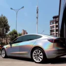 Gloss Iridescent Silver Car Wrap Colors