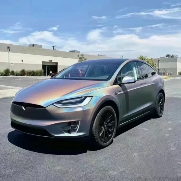 Gloss Iridescent Silver Car Wrap Colors - Image 7
