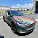 Gloss Iridescent Silver Car Wrap Colors