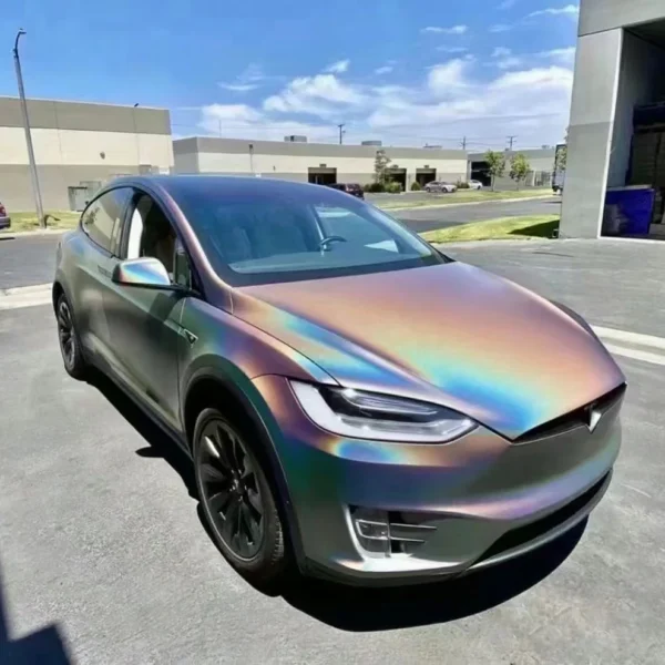 Gloss Iridescent Silver Car Wrap Colors - Image 6