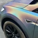 Gloss Iridescent Silver Car Wrap Colors