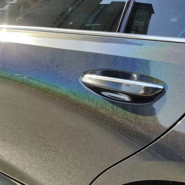 Matte Iridescent Black Car Wrap - Image 3