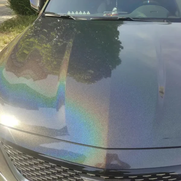 Matte Iridescent Black Car Wrap - Image 4