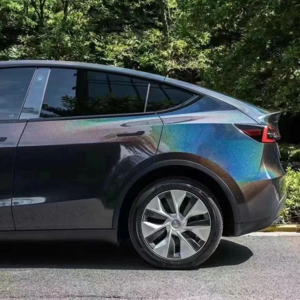 Gloss Iridescent Black Car Vinyl - Image 3