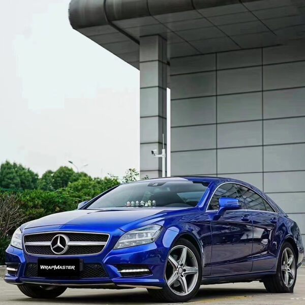 Gloss Liquid Metallic Blue Wrap Vinyl (PET Liner) - Image 3