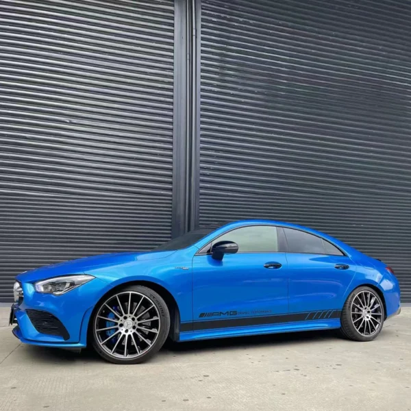 Gloss Liquid Metallic Olympic Blue Vinyl Wrap (PET Liner) - Image 3