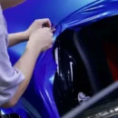 Gloss Liquid Metallic Olympic Blue Vinyl Wrap (PET Liner)