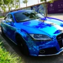 High Stretch Mirror Blue Chrome Vinyl Wrap