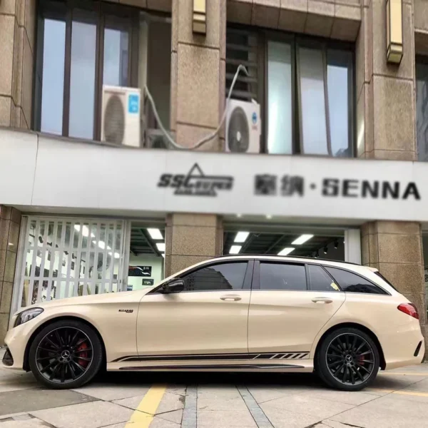 Super Gloss Khaki Milan Car Wrap Vinyl (PET Liner) - Image 4