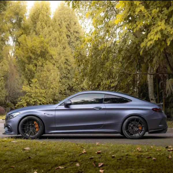 Matte Metallic Satin Racing Blue Vinyl Wrap (PET Liner) - Image 4
