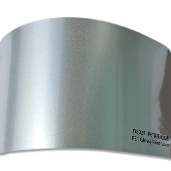 Gloss Metallic Silver Vinyl (PET Liner)