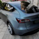 Ultral Matte Metal Blue Grey Vinyl Wrap (PET Liner)