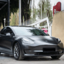 Satin Metallic Black Vinyl Wrap