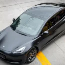 Satin Metallic Black Vinyl Wrap