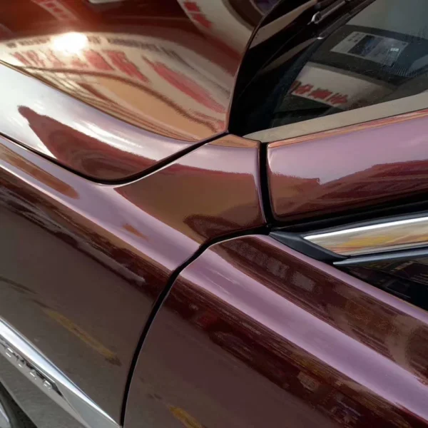 Glossy Metallic Black Rose Wrap - Image 4