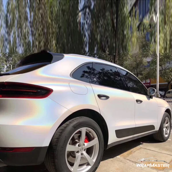 Gloss White Iridescent Car Wrap - Image 3