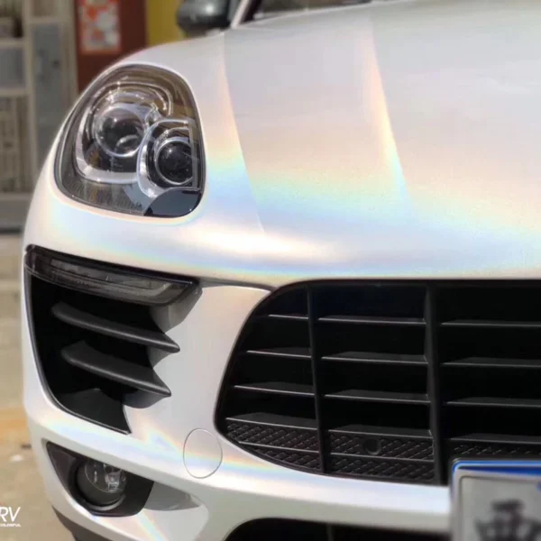 Gloss White Iridescent Car Wrap - Image 4