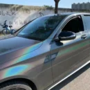 Gloss Iridescent Laser Brown Grey Car Wrap