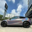 Gloss Iridescent Laser Brown Grey Car Wrap