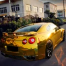 Mirror Chrome Gold High Stretch Vinyl Wrap
