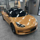 Gloss Aramel Brown Car Wrap (PET Liner)