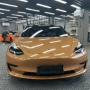 Gloss Aramel Brown Car Wrap (PET Liner)