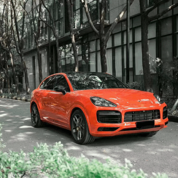 Super Gloss Porsche Orange Vinyl Wrap Car (PET Liner) - Image 3
