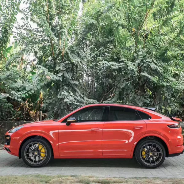 Super Gloss Porsche Orange Vinyl Wrap Car (PET Liner) - Image 5