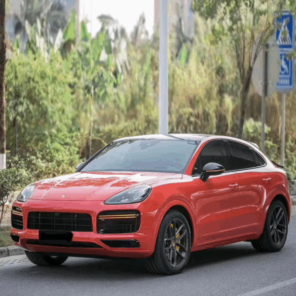 Super Gloss Porsche Orange Vinyl Wrap Car (PET Liner) - Image 2