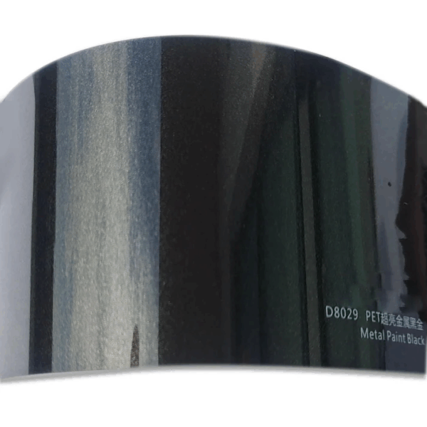 Gloss Metallic Black Gold Vehicle Wraps (PET Liner)