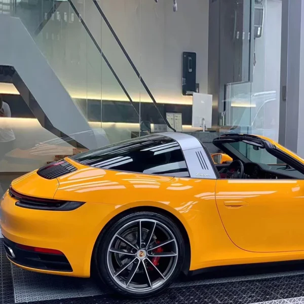 Gloss Mclaren Orange Vinyl Wrap (PET Liner) - Image 4