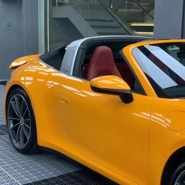 Gloss Mclaren Orange Vinyl Wrap (PET Liner) - Image 5