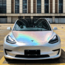 Iridescent Holographic Laser White (PET Liner)