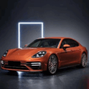 Gloss Metallic Gulf Orange Vinyl Wrap (PET Liner)
