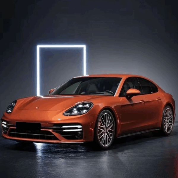 Gloss Metallic Gulf Orange Vinyl Wrap (PET Liner) - Image 3