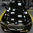 Gloss Metallic Black Vehicle Wraps (PET Liner)