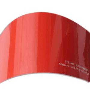Super Gloss Porsche Orange Vinyl Wrap Car (PET Liner)