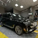 Gloss Metallic Black Gold Vehicle Wraps (PET Liner)