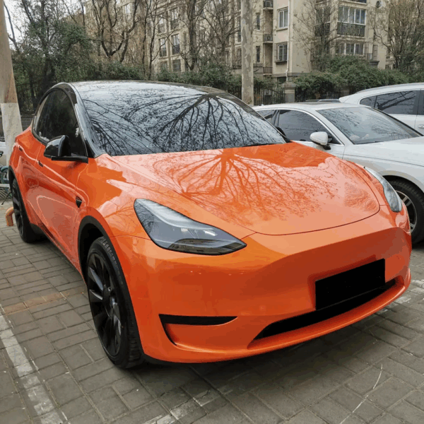 Gloss Metallic Racing Golden Orange Vinyl (PET Liner) - Image 3