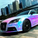 Rainbow Chrome White Vinyl Wrap