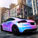 Rainbow Chrome White Vinyl Wrap