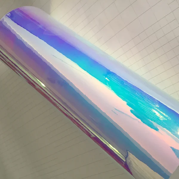 Rainbow Chrome White Vinyl Wrap - Image 5