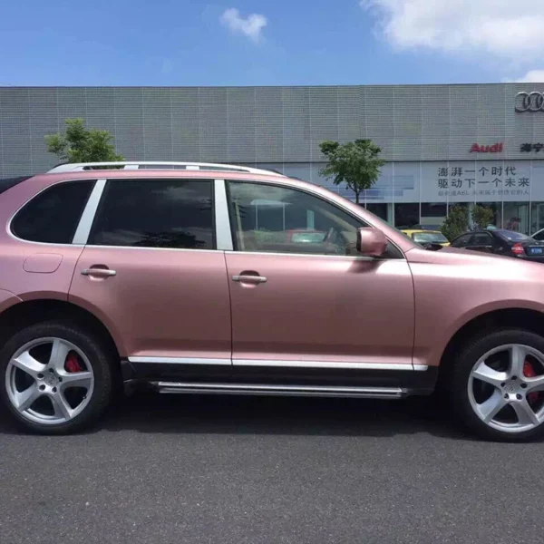 Satin Metallic Pearl Rose Gold Car Wrap - Image 4