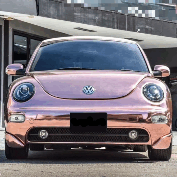 Super Mirror Chrome Rose Gold High Stretch Vinyl Wrap - Image 5