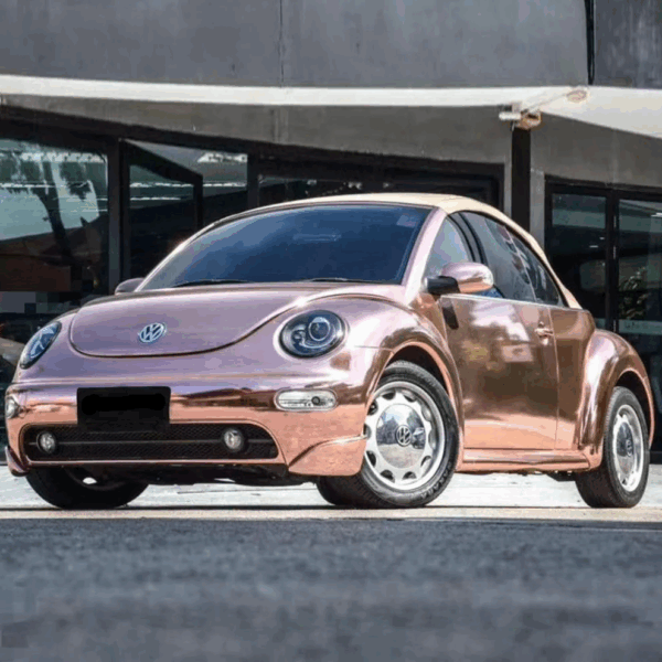 Super Mirror Chrome Rose Gold High Stretch Vinyl Wrap - Image 6
